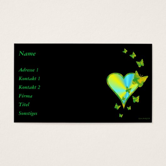 Rainbow Heart und Butterfly (Vorderseite)