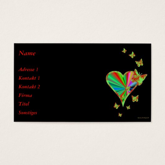 Rainbow Heart und Butterfly (Vorderseite)