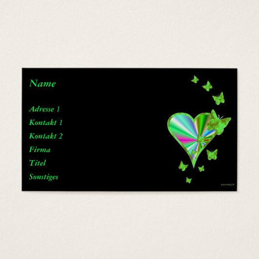 Rainbow Heart und Butterfly (Vorderseite)
