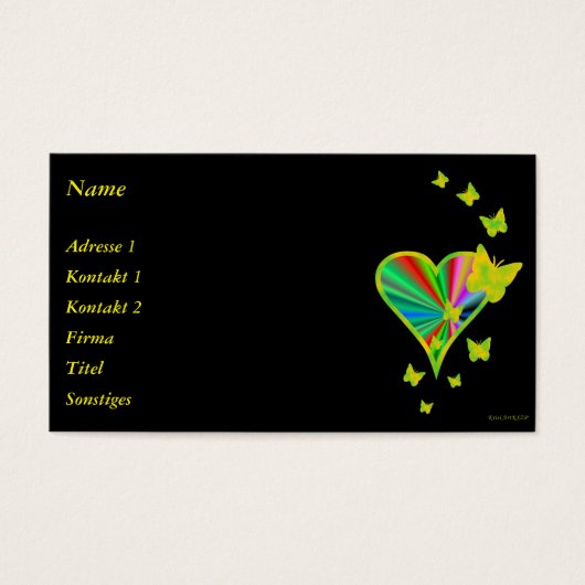 Rainbow Heart und Butterfly (Vorderseite)