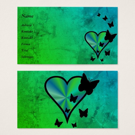 Rainbow Heart und Butterfly (Vorne & Hinten)