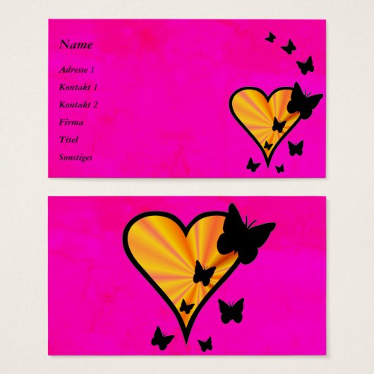 Rainbow Heart und Butterfly (Vorne & Hinten)