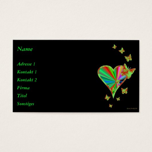 Rainbow Heart und Butterfly (Vorderseite)