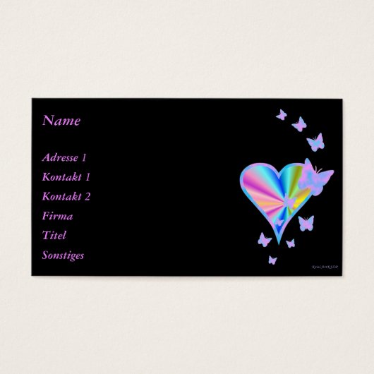 Rainbow Heart und Butterfly (Vorderseite)