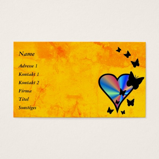 Rainbow Heart und Butterfly (Vorderseite)