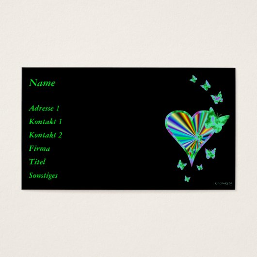 Rainbow Heart und Butterfly (Vorderseite)