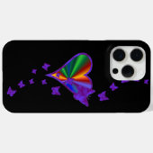 Rainbow Heart und Butterfly Case-Mate iPhone Hülle (Rückseite (Horizontal))