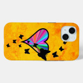 Rainbow Heart und Butterfly Case-Mate iPhone Hülle (Rückseite (Horizontal))