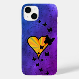 Rainbow Heart und Butterfly Case-Mate iPhone 14 Hülle