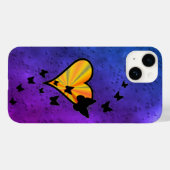 Rainbow Heart und Butterfly Case-Mate iPhone Hülle (Rückseite (Horizontal))