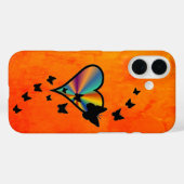 Rainbow Heart und Butterfly Case-Mate iPhone Hülle (Rückseite (Horizontal))
