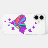 Rainbow Heart und Butterfly Case-Mate iPhone Hülle (Rückseite (Horizontal))