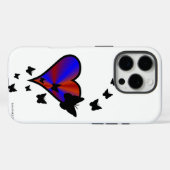 Rainbow Heart und Butterfly Case-Mate iPhone Hülle (Rückseite (Horizontal))