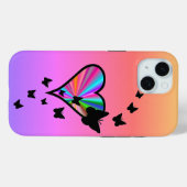 Rainbow Heart und Butterfly Case-Mate iPhone Hülle (Rückseite (Horizontal))