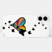 Rainbow Heart und Butterfly Case-Mate iPhone Hülle (Rückseite (Horizontal))