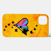 Rainbow Heart und Butterfly Case-Mate iPhone Hülle (Rückseite (Horizontal))