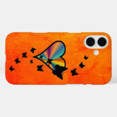 Rainbow Heart und Butterfly Case-Mate iPhone Hülle (Rückseite (Horizontal))