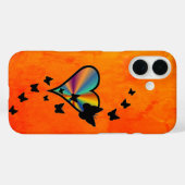 Rainbow Heart und Butterfly Case-Mate iPhone Hülle (Rückseite (Horizontal))