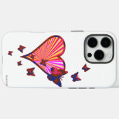 Rainbow Heart und Butterfly Case-Mate iPhone Hülle (Rückseite (Horizontal))