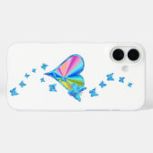 Rainbow Heart und Butterfly Case-Mate iPhone Hülle (Rückseite (Horizontal))