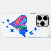 Rainbow Heart und Butterfly Case-Mate iPhone Hülle (Rückseite (Horizontal))