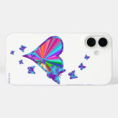 Rainbow Heart und Butterfly Case-Mate iPhone Hülle (Rückseite (Horizontal))