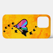 Rainbow Heart und Butterfly Case-Mate iPhone Hülle (Rückseite (Horizontal))