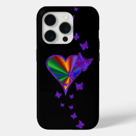 Rainbow Heart und Butterfly Case-Mate iPhone Hülle