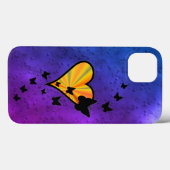 Rainbow Heart und Butterfly Case-Mate iPhone Hülle (Rückseite (Horizontal))