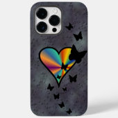 Rainbow Heart und Butterfly Case-Mate iPhone Hülle (Rückseite)