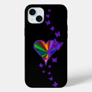 Rainbow Heart und Butterfly Case-Mate iPhone Hülle