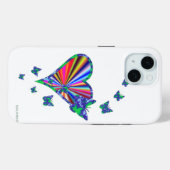 Rainbow Heart und Butterfly Case-Mate iPhone Hülle (Rückseite (Horizontal))