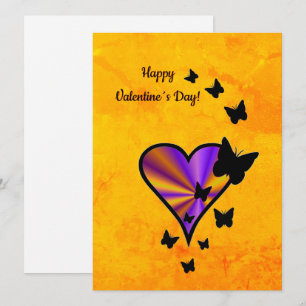 Rainbow Heart und Butterfly Feiertagskarte