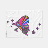 Rainbow Heart und Butterfly Fleecedecke (Vorderseite (Horizontal))