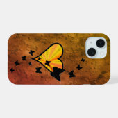 Rainbow Heart und Butterfly iPhone 15 Hülle (Rückseite (Horizontal))