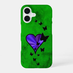 Rainbow Heart und Butterfly iPhone 16 Hülle