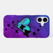 Rainbow Heart und Butterfly iPhone 16 Hülle (Rückseite (Horizontal))