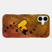 Rainbow Heart und Butterfly iPhone Hülle (Rückseite (Horizontal))