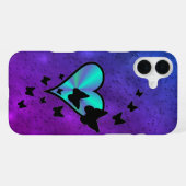 Rainbow Heart und Butterfly iPhone Hülle (Rückseite (Horizontal))