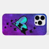 Rainbow Heart und Butterfly iPhone Hülle (Rückseite (Horizontal))