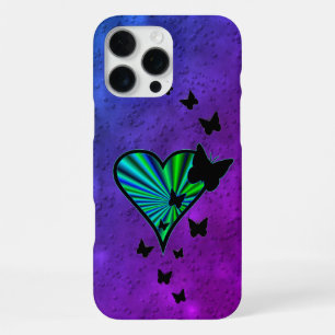 Rainbow Heart und Butterfly iPhone 16 Pro Max Hülle
