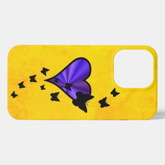 Rainbow Heart und Butterfly iPhone Hülle (Rückseite (Horizontal))