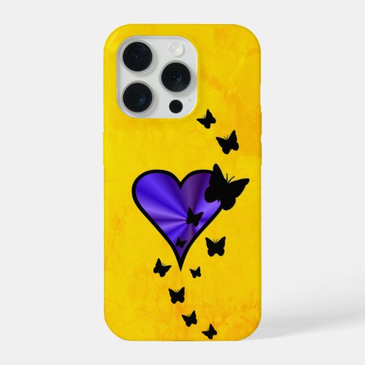Rainbow Heart und Butterfly iPhone Hülle (Rückseite)