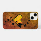 Rainbow Heart und Butterfly iPhone Hülle (Rückseite (Horizontal))