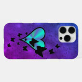 Rainbow Heart und Butterfly iPhone Hülle (Rückseite (Horizontal))