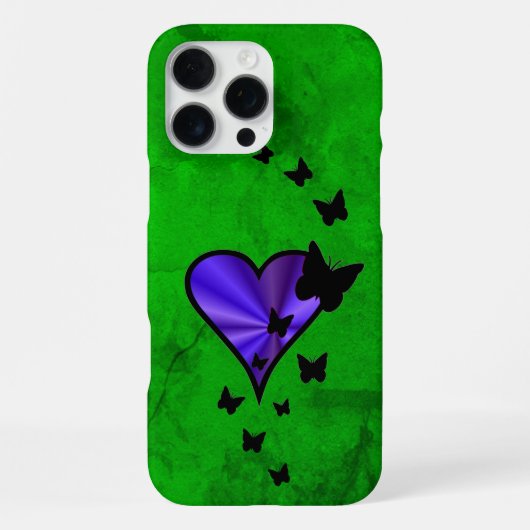 Rainbow Heart und Butterfly iPhone Hülle (Rückseite)