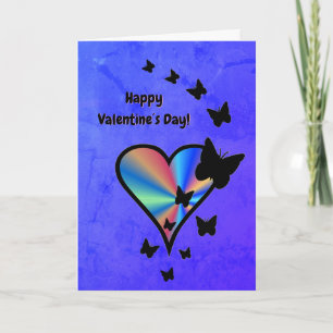 Rainbow Heart und Butterfly Karte