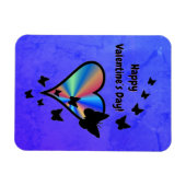 Rainbow Heart und Butterfly Magnet (Horizontal)