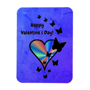 Rainbow Heart und Butterfly Magnet