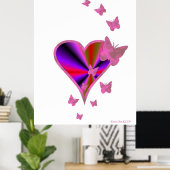 Rainbow Heart und Butterfly Poster (Heimbüro)
